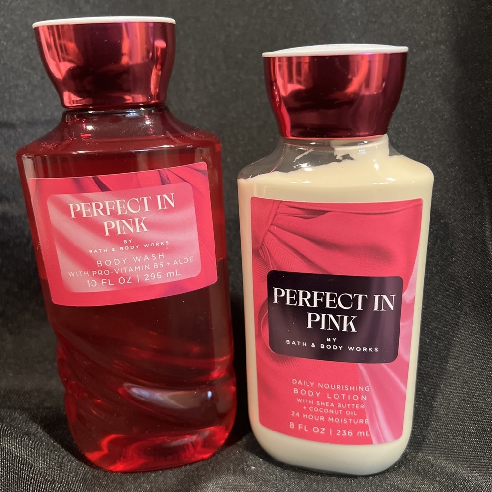 Bath & Body Works Perfect in Pink‎ Body Lotion and Body Wash 2 Piece Set